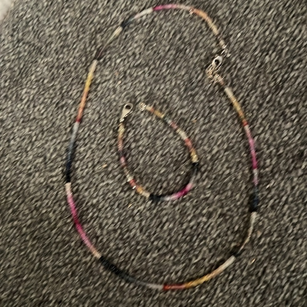 Colleen Lopez Multi-colored Sapphire Necklace& Bracelet